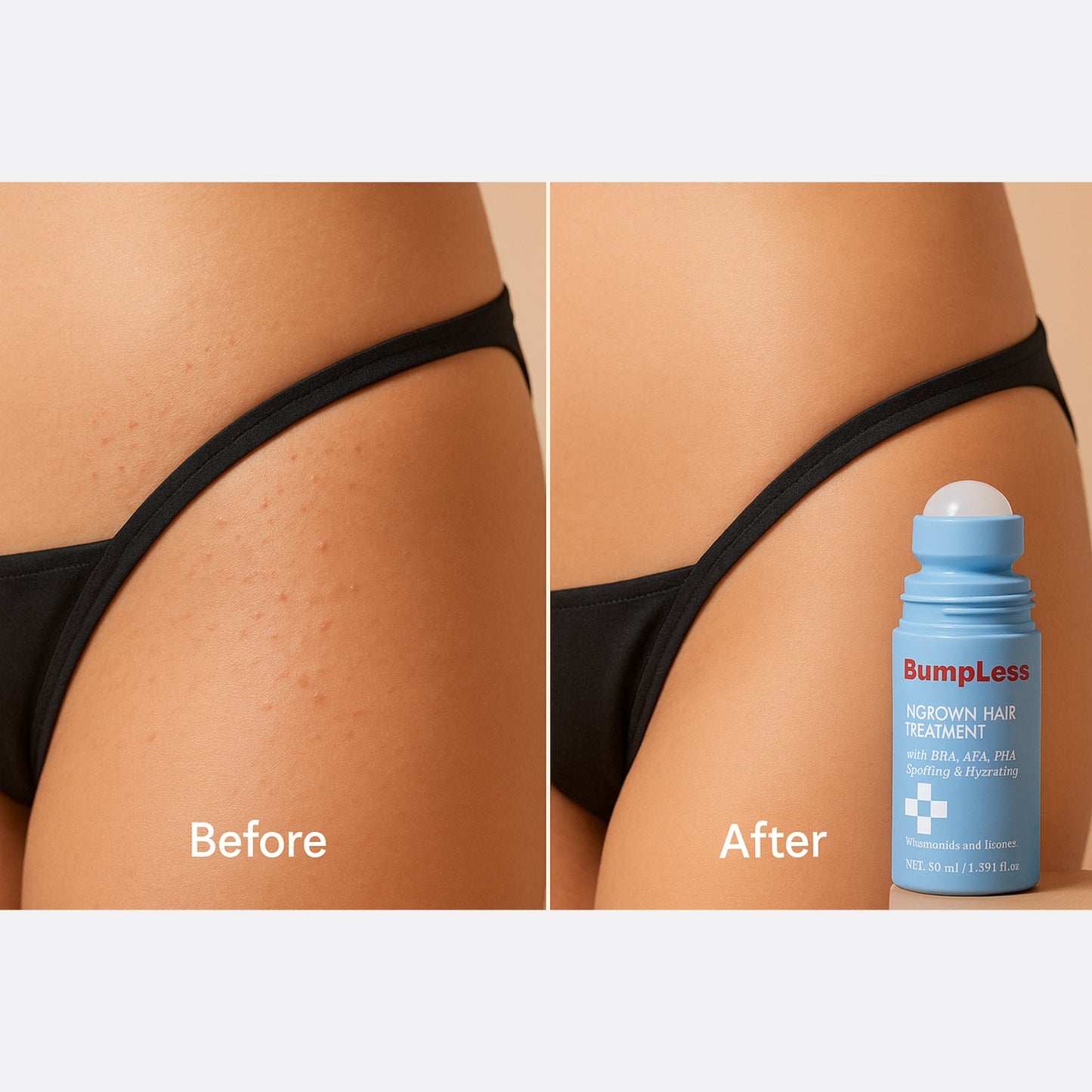 Ingrown Hair Treatment - Fast-Acting Formula with AHAs for Bikini, Underarm, Legs